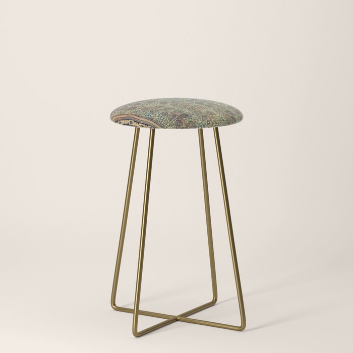 18th Century Indian Tree Textile Digital Art Painting  Stool
