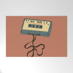 80s Vintage Cassette Mixed Tape  Welcome Mat
