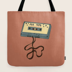 80s Vintage Cassette Mixed Tape  Tote Bag