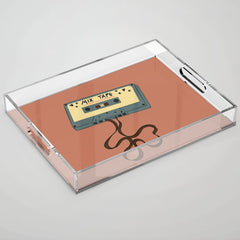 80s Vintage Cassette Mixed Tape  Acrylic Tray