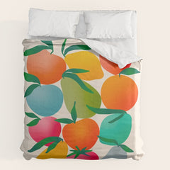 2025 BRIGHT FRUIT MARKET CALENDAR Duvet Cover