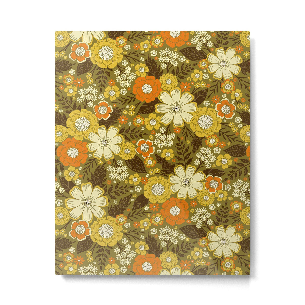1970s Retro/Vintage Floral Pattern Metal Print