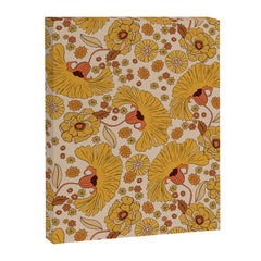 70s Floral Pattern Canvas Print