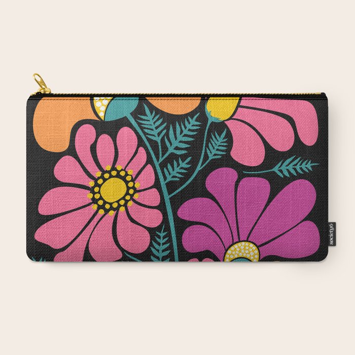 70s Disco Garden Carry All Pouch