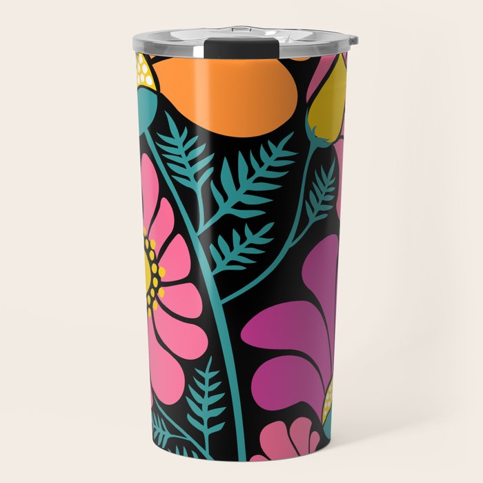 70s Disco Garden Travel Mug