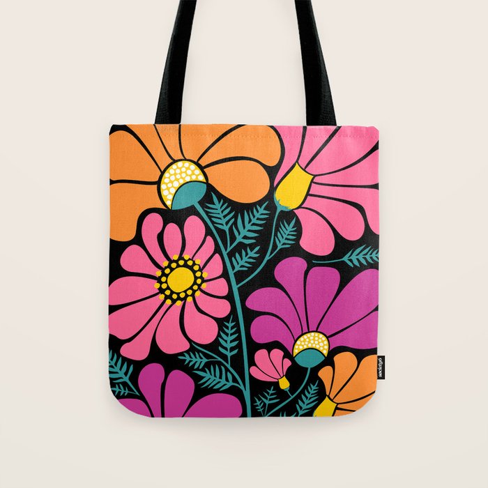 70s Disco Garden Tote Bag