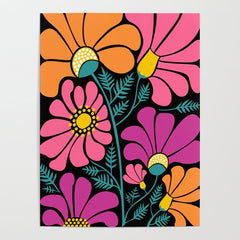 70s Disco Garden Poster