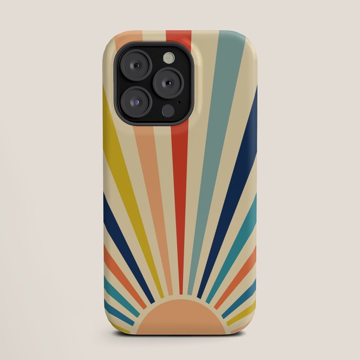 60s retro sun  iPhone Case