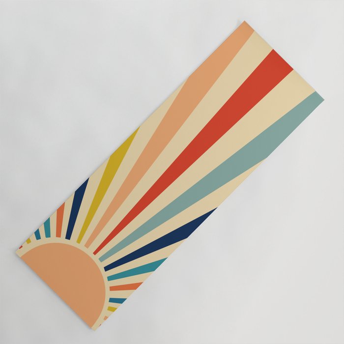 60s retro sun  Yoga Mat
