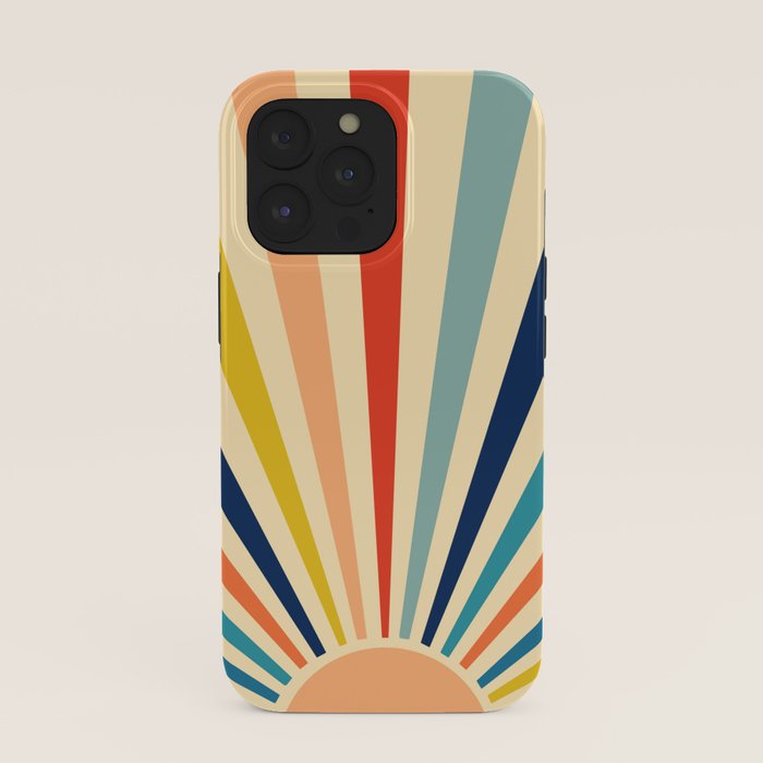 60s retro sun  iPhone Case