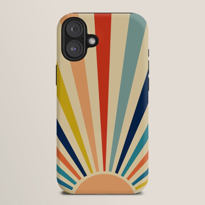 60s retro sun  iPhone Case
