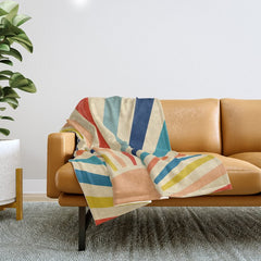 60s retro sun  Throw Blanket