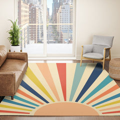 60s retro sun  Rug