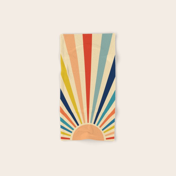 60s retro sun  Bath Towel