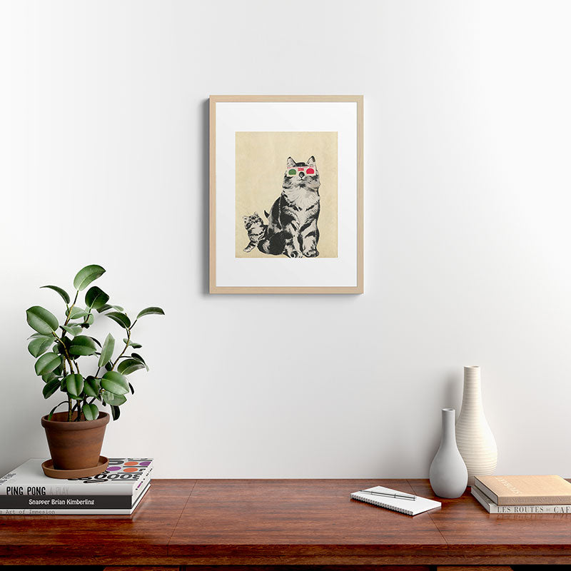 3D Glasses Framed Art Print