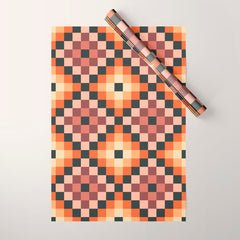 70s color squares pattern  Wrapping Paper