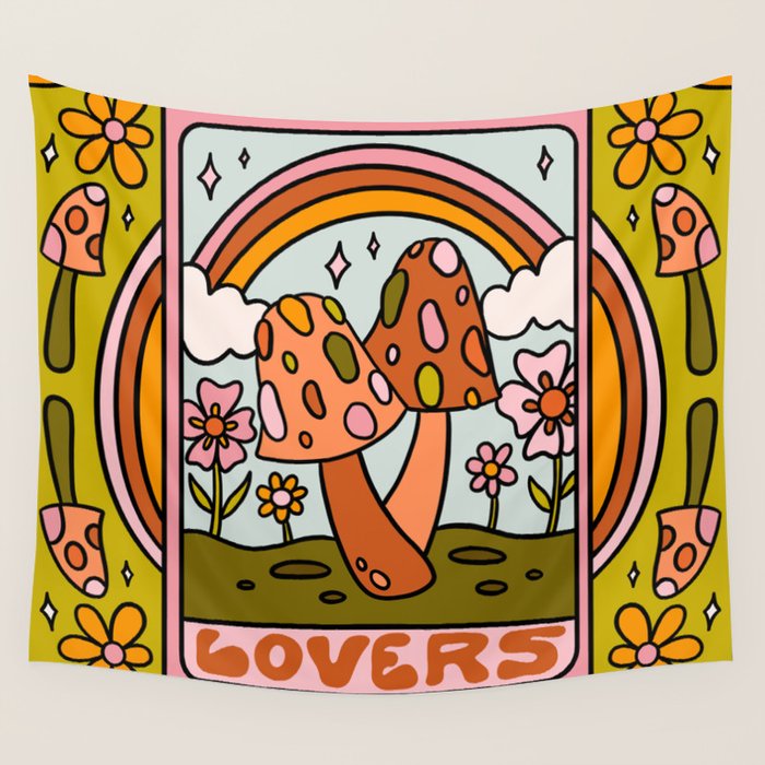 6. The Lovers Mushroom Wall Tapestry