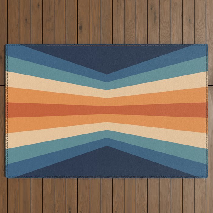 70's Retro Reflection Outdoor Rug