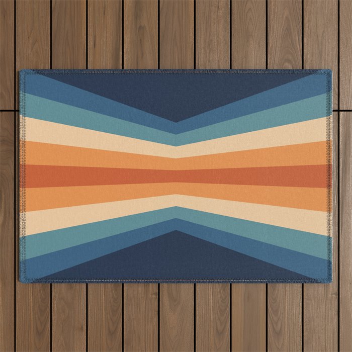 70's Retro Reflection Outdoor Rug