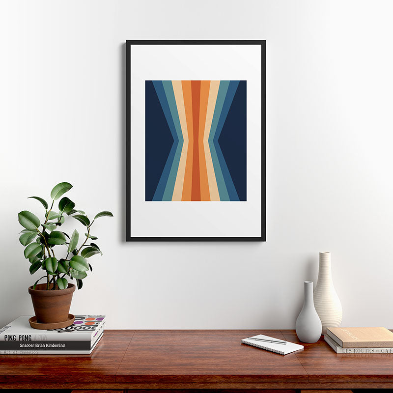 70's Retro Reflection Framed Art Print