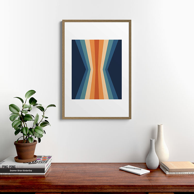 70's Retro Reflection Framed Art Print