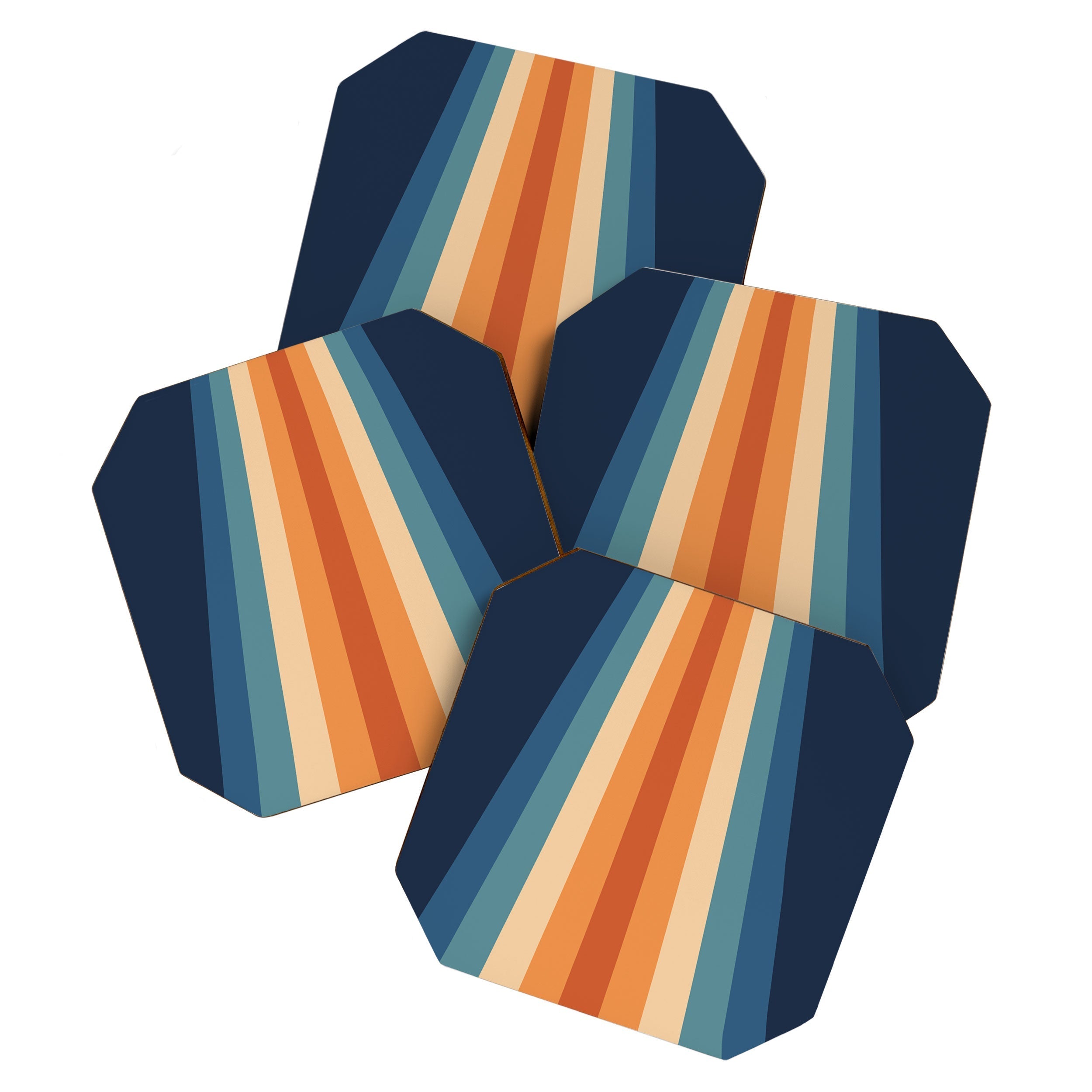 70's Retro Stripes Coaster