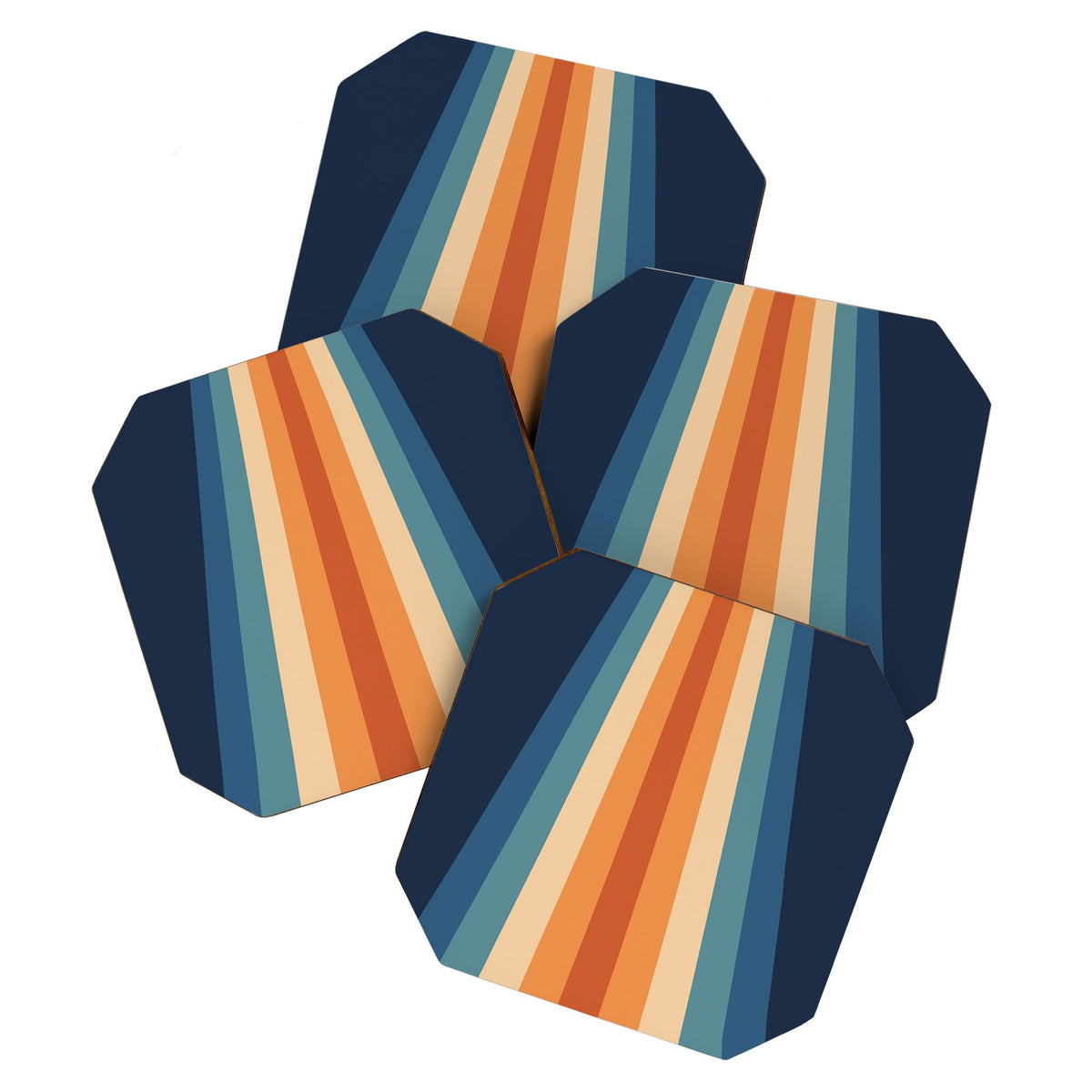 70's Retro Stripes Coaster