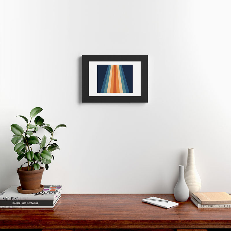 70's Retro Stripes Framed Art Print