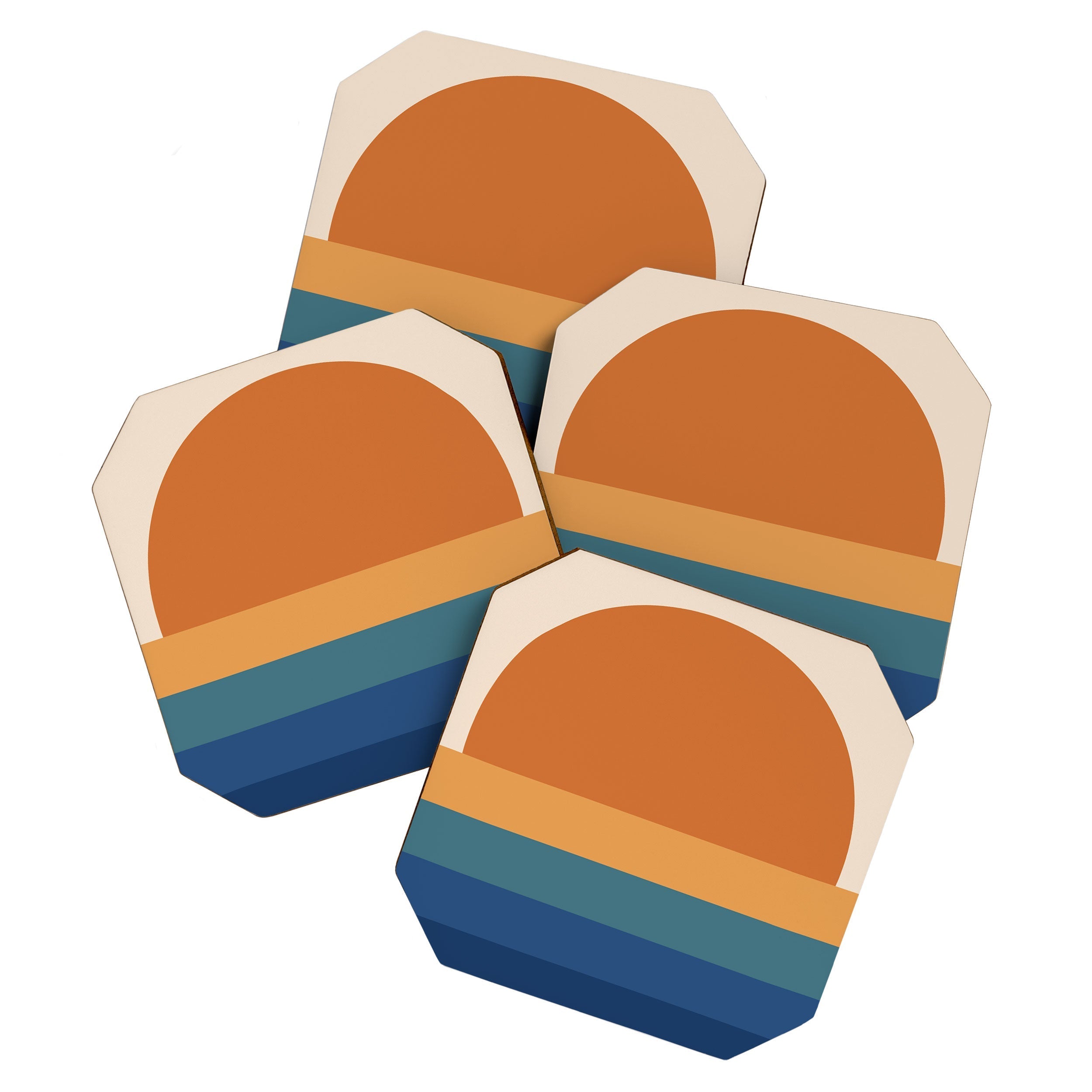 70's Retro Sunset Coaster