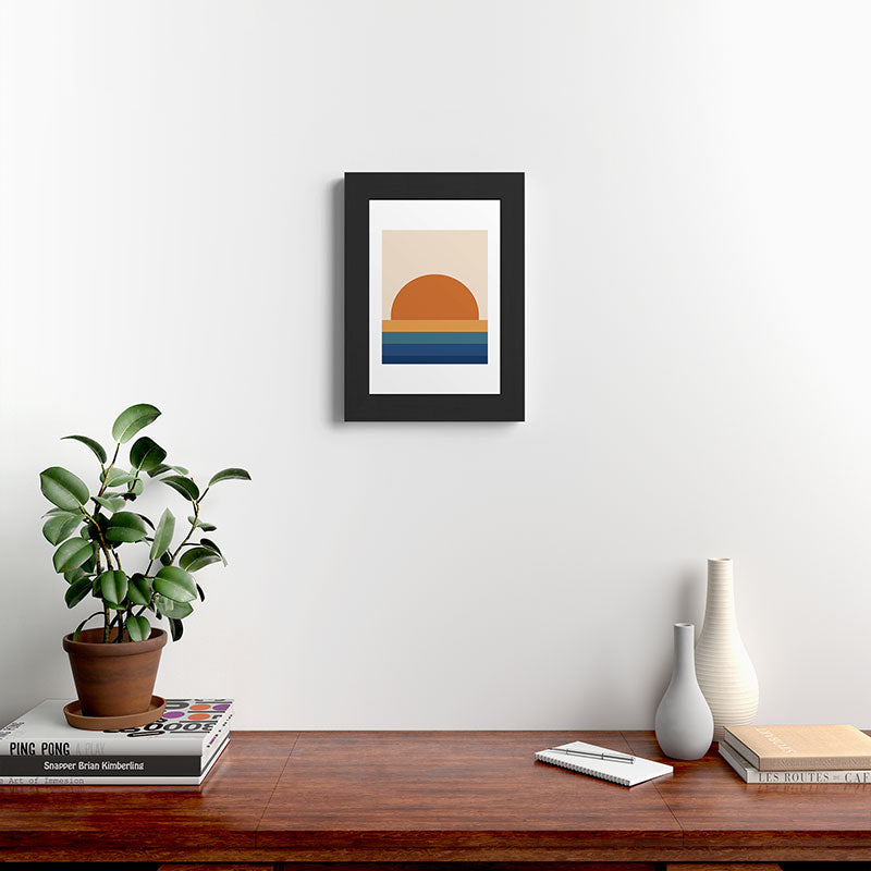 70's Retro Sunset Framed Art Print