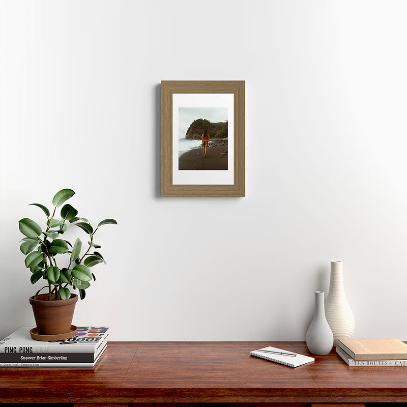 "stormy beach" Framed Art Print