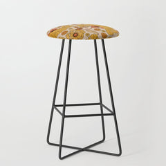70s Floral Pattern Stool