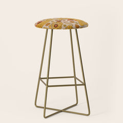 70s Floral Pattern Stool