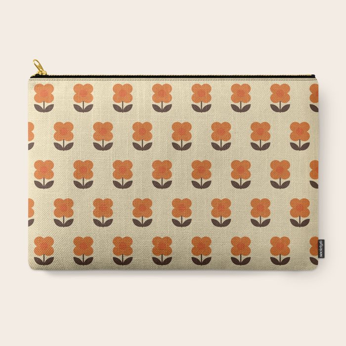 70s Flower Pattern #2 Carry All Pouch