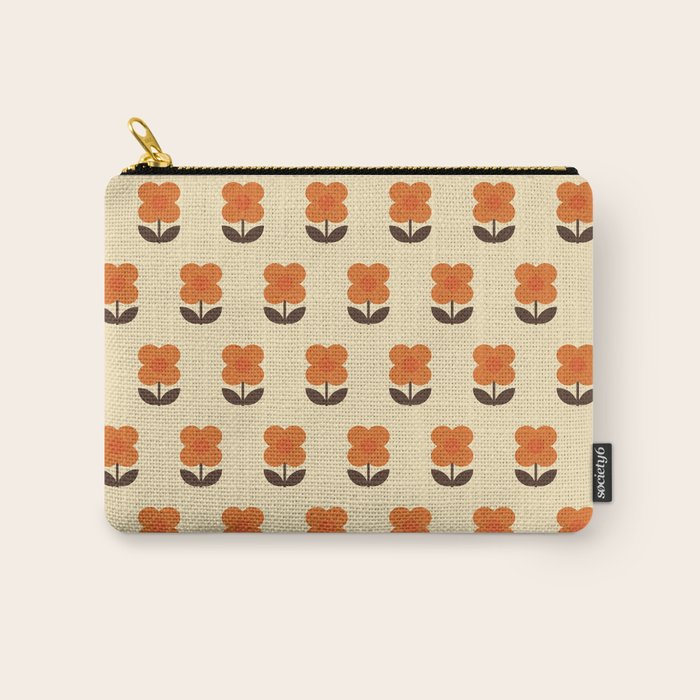 70s Flower Pattern #2 Carry All Pouch
