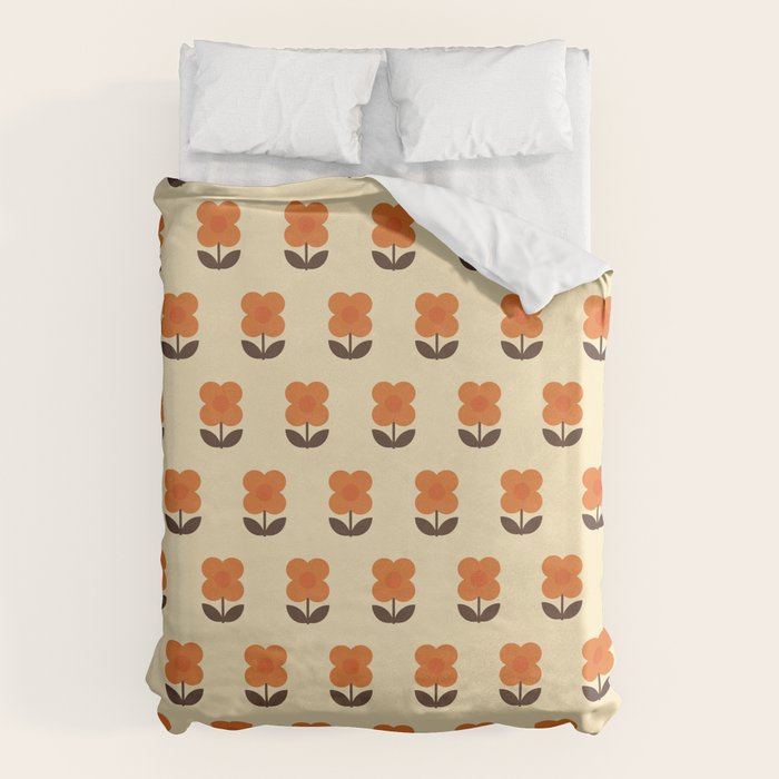 70s Flower Pattern #2 Duvet Cover