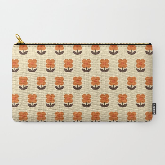 70s Flower Pattern #2 Carry All Pouch