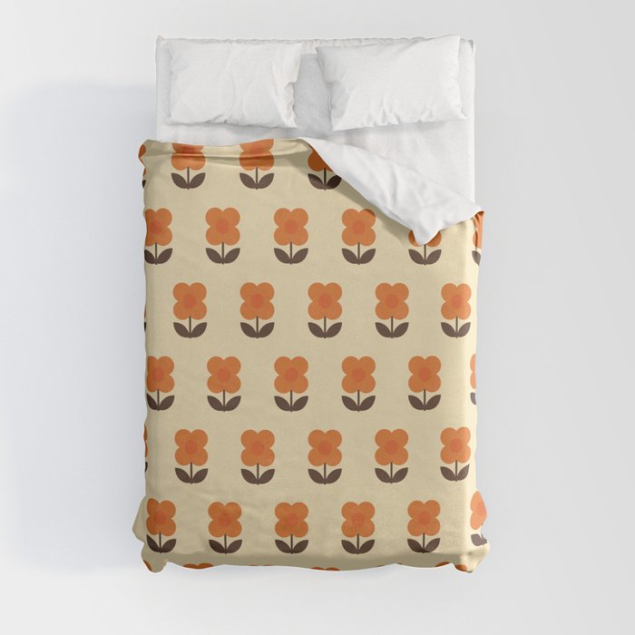 70s Flower Pattern #2 Duvet Cover