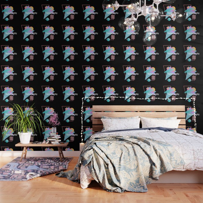 80s Retrowave Design - Memphis Pattern 135 Wallpaper