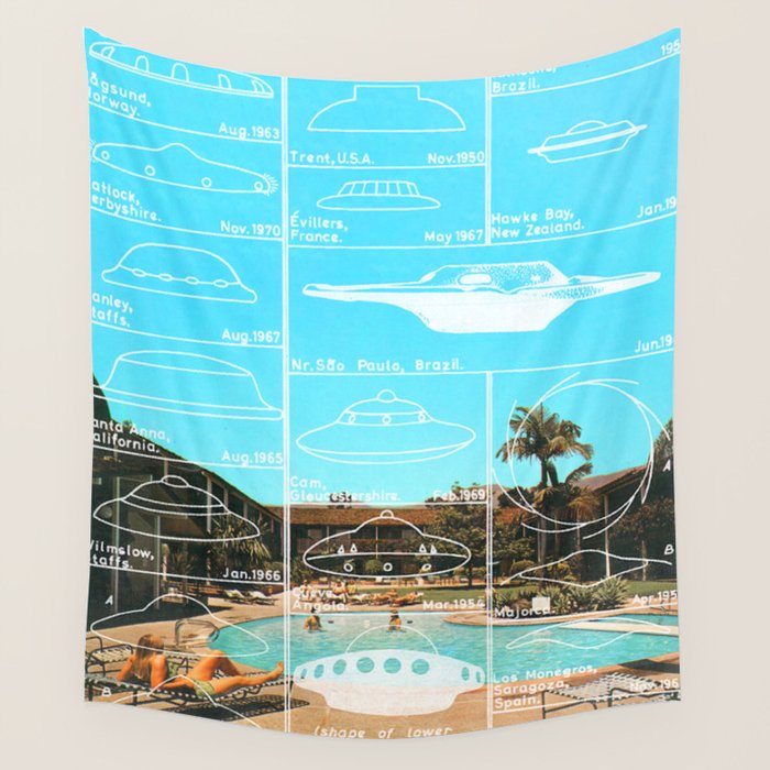 60s UFO sightings Wall Tapestry