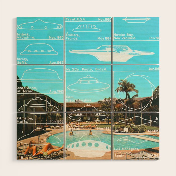 60s UFO sightings Wood Wall Art