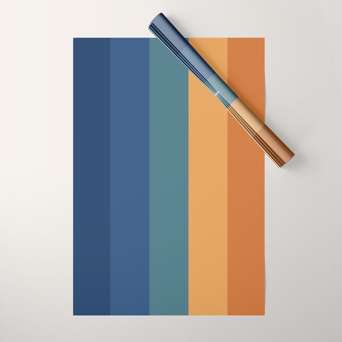 70's Retro Sunset Wrapping Paper