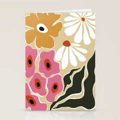 70's Retro garden   Stationery Card