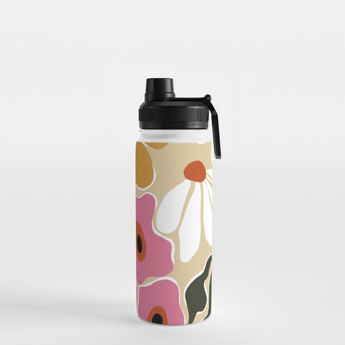 70's Retro garden   Water Bottle