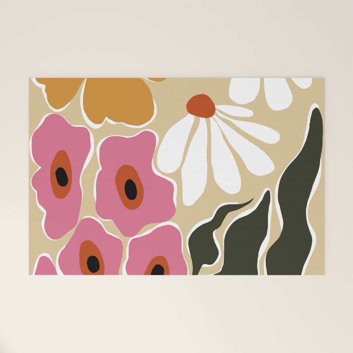 70's Retro garden   Welcome Mat