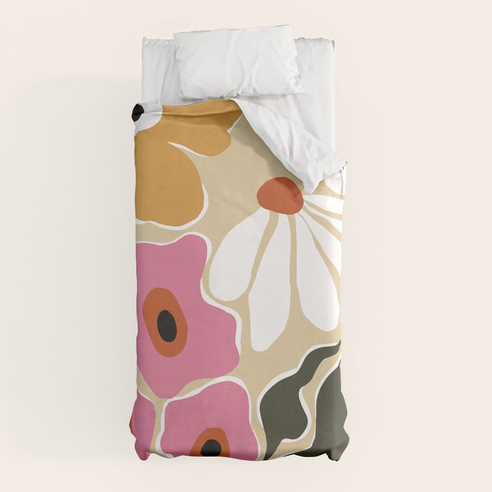 70's Retro garden   Duvet Cover