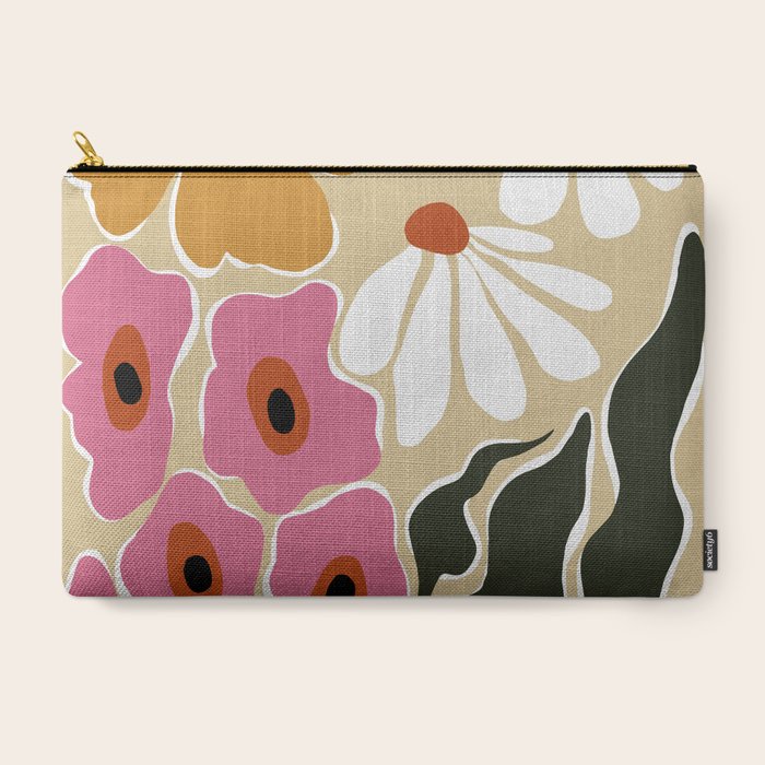 70's Retro garden   Carry All Pouch