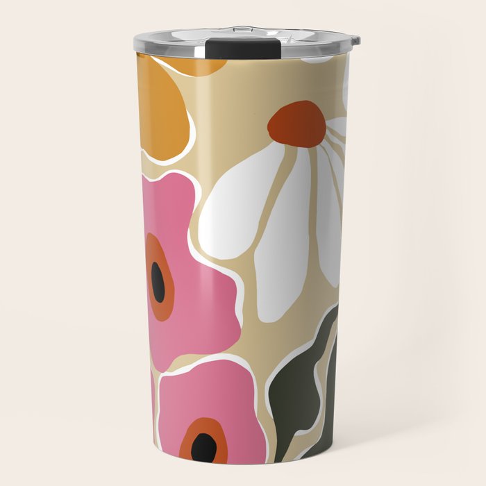 70's Retro garden   Travel Mug
