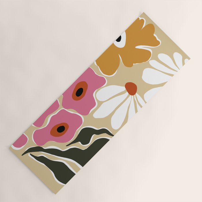 70's Retro garden   Yoga Mat