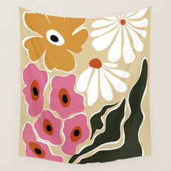 70's Retro garden   Wall Tapestry